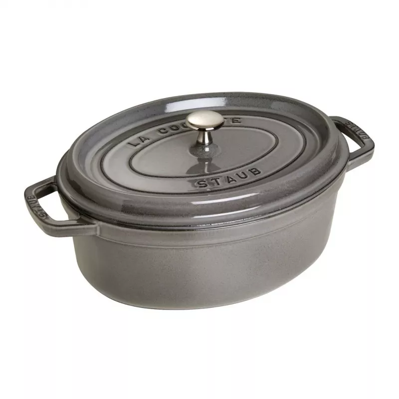 Owalny garnek żeliwny Staub 29 cm, grafitowo-szary