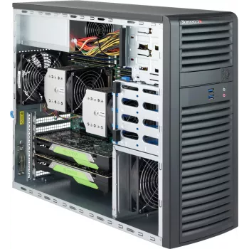 Super Micro Supermicro SC732 D3-1K26B - MDT - Rozszerzony ATX 1200 Watt (PS/2) - Czarny - USB/Audio (CSE-732D3-1K26B)