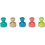 10 magnesów stożkowych w różnych kolorach, śr. 1,2 x 1,6 cm (6168499)