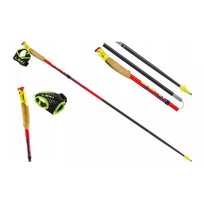 Kije trekkingowe Leki TRL Ultratrail FX One 120 cm, czerwone