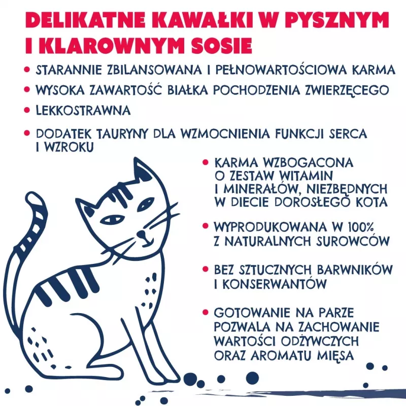 TEO Bogata w wołowinę - mokra karma dla kota - 850g