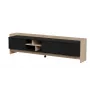 Cama RTV PORTO 3D Szafka 190x38x50 dąb/czarny