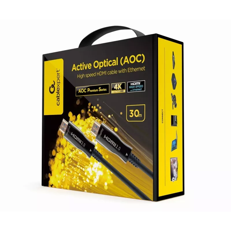 Kabel HDMI Gembird CCBP-HDMI-AOC-30M-02 30m HDMI Typ A Męski Czarny