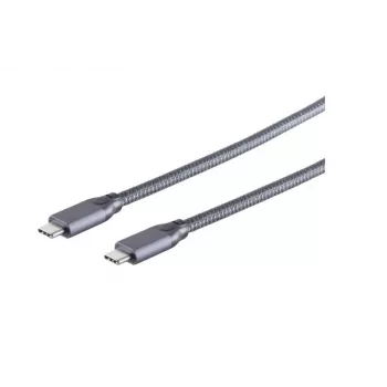 S/CONN 13-47030 Kabel USB USB 3.2 Gen 2x2 2 m USB-C Szary