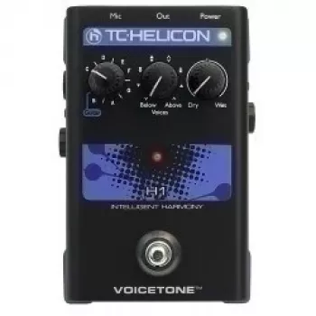 Harmonizer wokalny TC-Helicon VoiceTone H1 — korekcja wysokości dźwięku i efekty pogłosu do wokalu na żywo i w studio