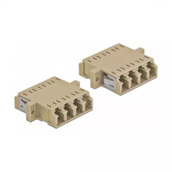 Adapter światłowodowy DELOCK LC żeński na LC żeński, beżowy, opakowanie 2 szt.