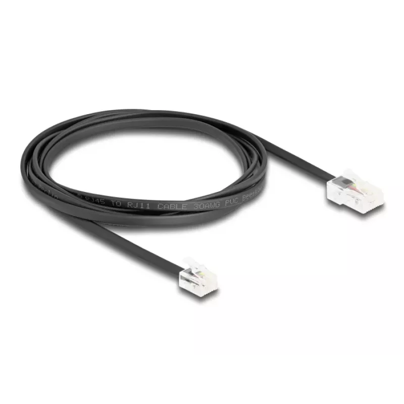 Kabel telefoniczny DeLOCK 88036 RJ45 do RJ11 2 m Czarny