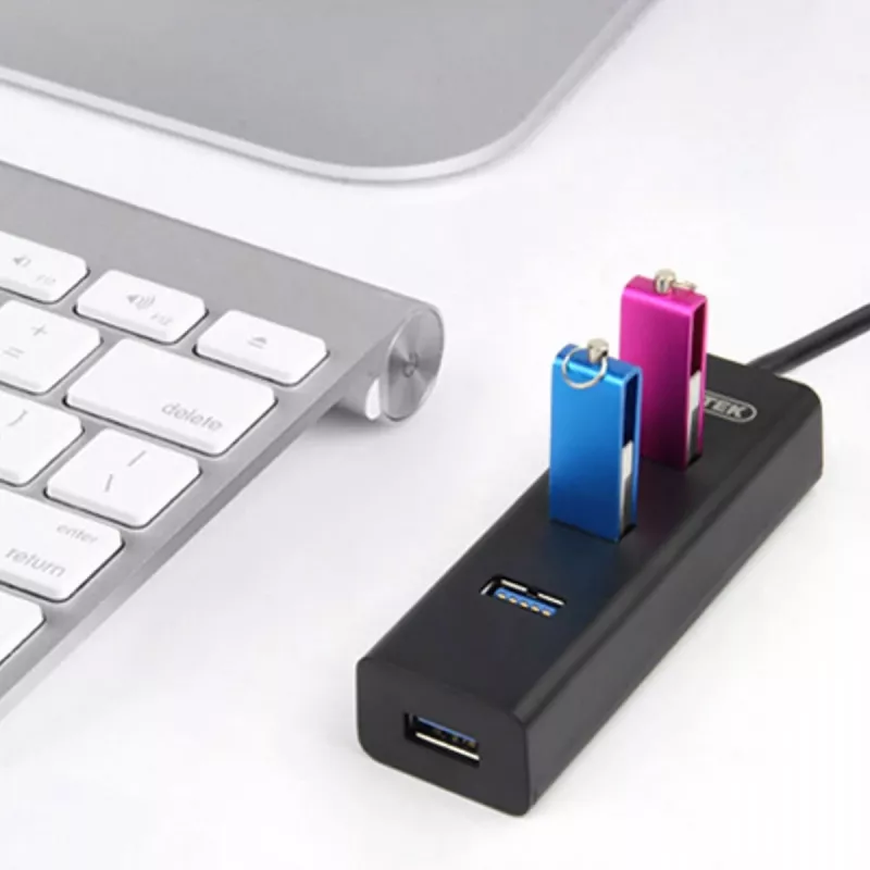 Hub interfejsowy UNITEK Y-3089 USB 3.2 Gen 1 (3.1 Gen 1) Type-A 5000 Mbit/s Czarny