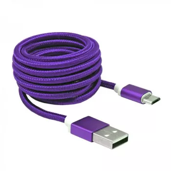 Sbox USB->Micro USB M/M 1m USB-10315U śliwkowy fiolet