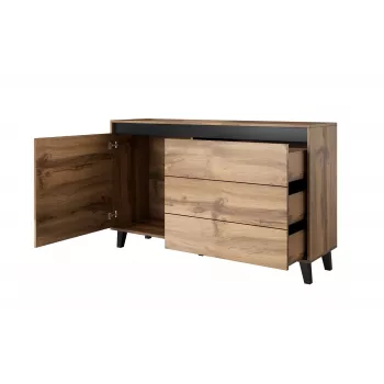 Cama komoda NORD dąb wotan/antracyt