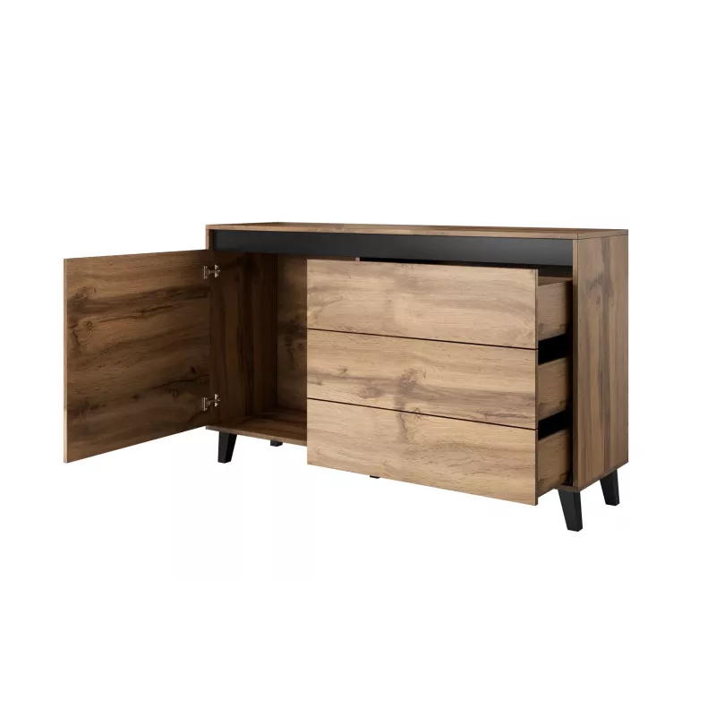Cama komoda NORD dąb wotan/antracyt