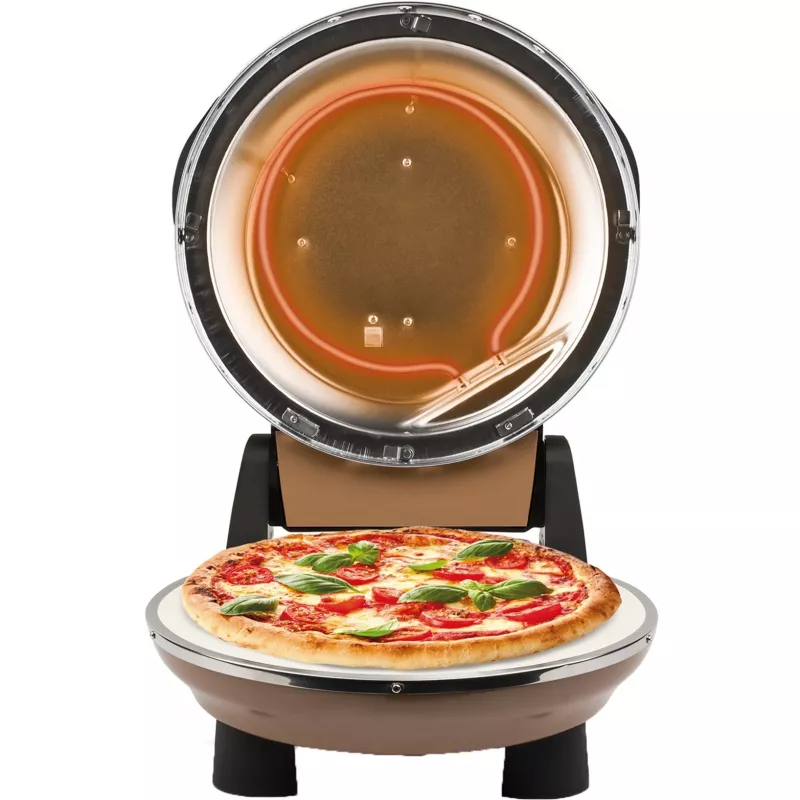 Piec do pizzy Napoletana (miedziany, 1 200 W, do pizzy o śr. 31 cm, 2 kamienie)