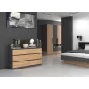 Komoda Top e Shop M6 140 ANT/ART, 6 szuflad, Antracyt Dąb, 1380×750×400 mm