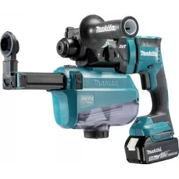 Makita DHR182RTWJ - Młotowiertarka - Bezprzewodowa - 3 tryby - SDS-plus - 1,7 J - 2 akumulatory - 18 V