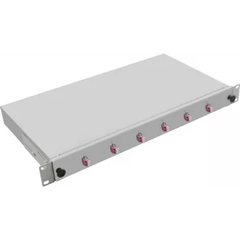 Moduł rozgałęźny do montażu w szafie rack helos LWL 254640 — LC wielomodowy x6, 1U