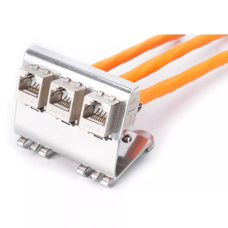 Adapter Digitus AN-25183 na 3 moduły Keystone ze stali nierdzewnej