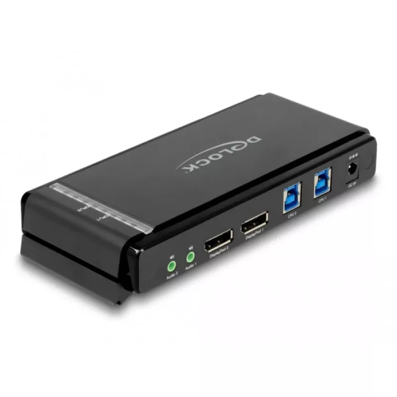 Przełącznik KVM DeLOCK DisplayPort 1.4 8K 60Hz USB Audio