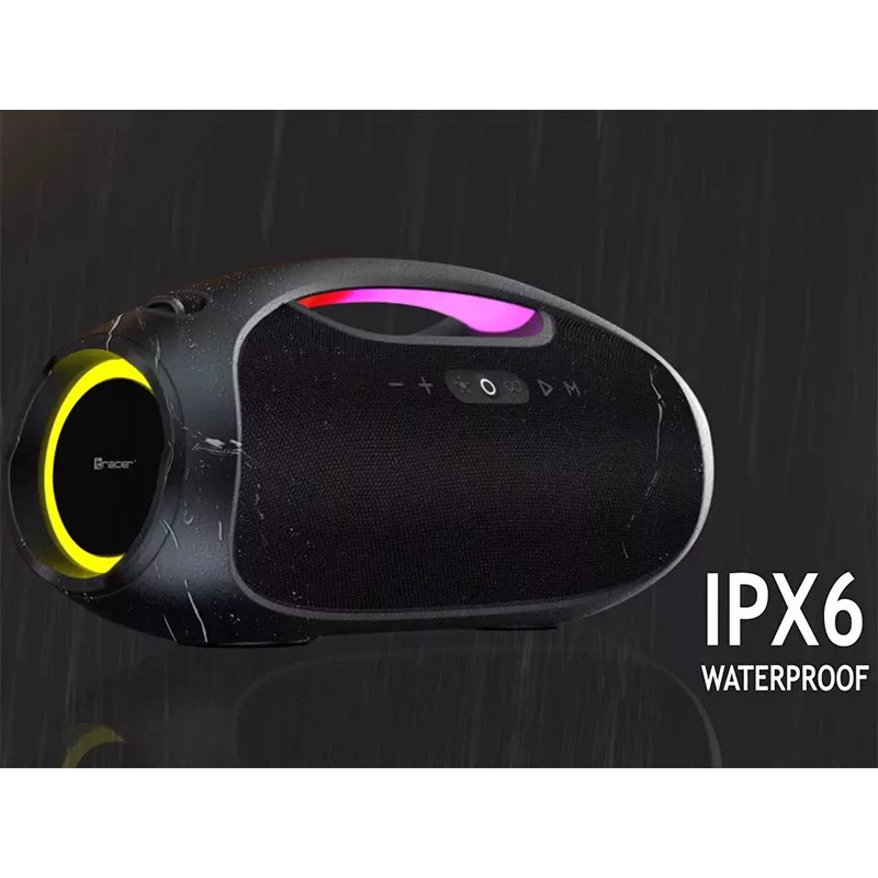 Przenośny głośnik stereo TRACER TRAGLO47226 — bezprzewodowy Bluetooth 5.3, 60 W RMS, 12 h baterii, czarny