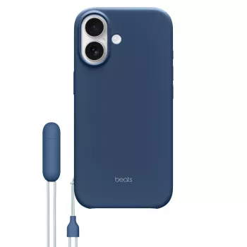 Etui z podpórką do iPhone 17 od Apple Beats — MagSafe, obsługa aparatu, poliwęglan/mikrofibra, niebieski, pasuje do 6,3 cala