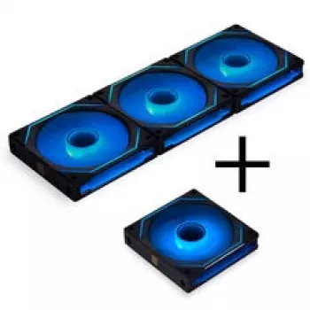 LIAN LI UNI FAN SL-INF 120 ARGB Reverse Blade PWM 4-Pack, Czarny