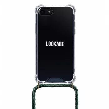 Etui naszyjnik do iPhone Xs Max od Lookabe — złote z zielonym paskiem