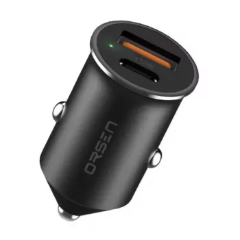 Ładowarka samochodowa Orsen C8 45W — szybkie ładowanie USB-C PD 45W, czarna