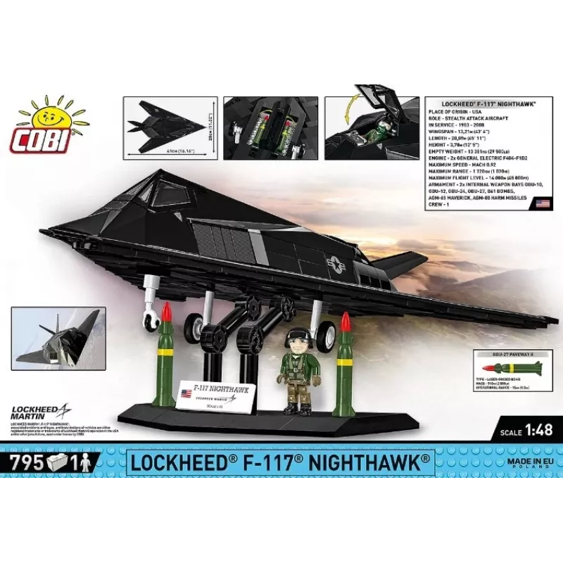 Zestaw modelarski Lockheed F-117 Nighthawk (skala 1:48)