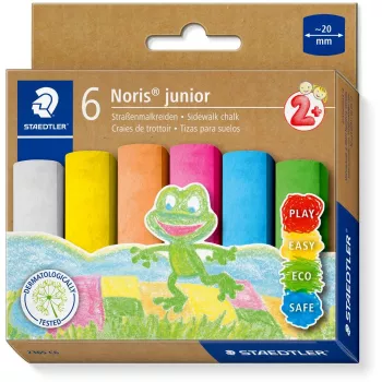 Kreda chodnikowa Staedtler 2365 C6 — Noris junior, różnokolorowa, średnica 20 mm, 1 szt.