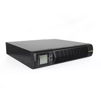 Zasilacz awaryjny zielony Cell UPS13 — zasilacz UPS online z podwójną konwersją, 1000 VA / 900 W, czysty sinus, 6 gniazd AC, LCD, 2×12V 9Ah