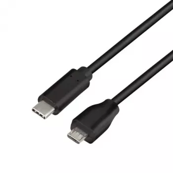 Logilink - Kabel USB - USB 2.0 Type C (M) do Micro-USB 2.0 (M) - USB 2.0 - 15 V - 3 A - 1 m - Czarny (CU0197)