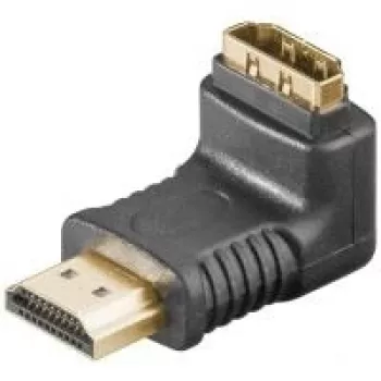 Wentronic Goobay HDMI™ Winkeladapter, HDMI Standard-Plug (Type A), Czarny - HDMI™ A-Plug > HDMI™ A-Socket (51727)