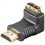 Wentronic Goobay HDMI™ Winkeladapter, HDMI Standard-Plug (Type A), Czarny - HDMI™ A-Plug > HDMI™ A-Socket (51727)