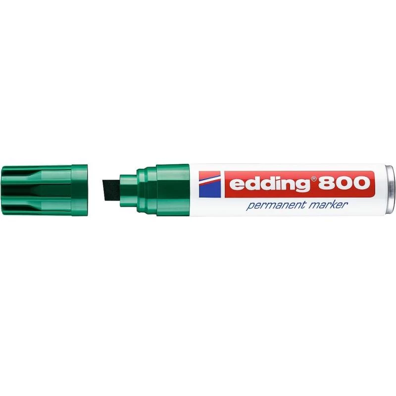 Marker permanentny Edding 800 końcówka dłutowa zielony