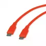 ROLINE USB 2.0 kabel C-C ST/ST Silicone 60W 1m pomarańczowy - kabel - cyfrowy/dane (11.02.9124)