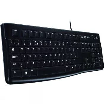 Logitech Desktop MK120 Combo, czarny, przewodowy, szwajcarski, 920-002504