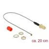 Kabel koncentryczny DeLOCK 89831 0,2 m RP-SMA żeński, szary