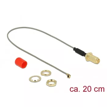 Kabel koncentryczny DeLOCK 89831 0,2 m RP-SMA żeński, szary