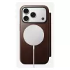 Etui do telefonu Nomad Modern Leather Folio dla iPhone 17 Pro, skóra/aluminium, 16 cm (6,3 cala) brązowy, 4 kieszenie na karty