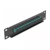 Patchpanel światłowodowy DeLOCK 10 cali 12 portów SC Simplex aqua 1U czarny