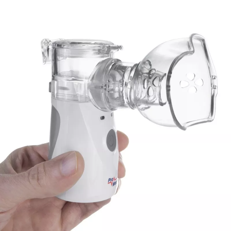 Przenośny inhalator siateczkowy ProMedix PR-835 nebulizator USB, zasilany bateriami nebulizator przenośny
