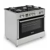 Wolnostojąca kuchenka gazowo-elektryczna Ravanson KWGE-K90, 5 stref gotowania, 90 cm, inox