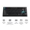 Klawiatura mechaniczna Keychron Q1 Ultra 8K — format 75%, USB + RF bezprzewodowa + Bluetooth, RGB LED, czarna