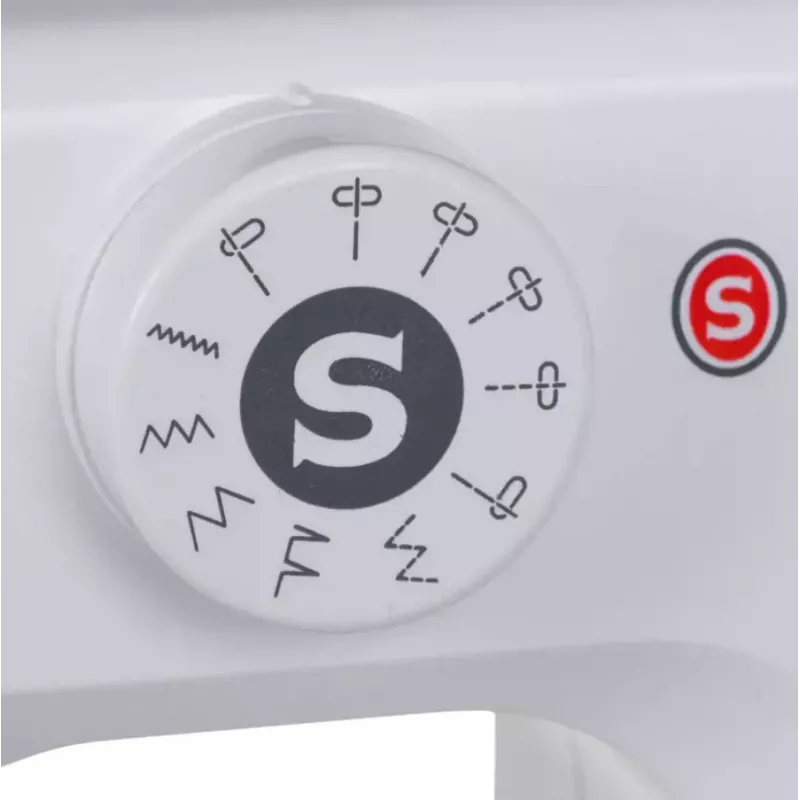 Półautomatyczna maszyna do szycia SINGER M1005 — 11 ściegów, szerokość ściegu 4 mm, górny chwytacz bębenkowy, wolne ramię, 2,5 kg