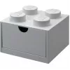 LEGO desk drawer 4 , Storage Box szary, studs