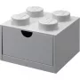 LEGO desk drawer 4 , Storage Box szary, studs
