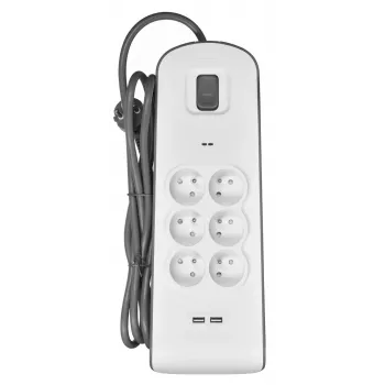 Listwa przeciwprzepięciowa Belkin BSV604ca2m biała 6 gniazd AC 2 m