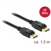 DeLOCK - Kabel DisplayPort - DisplayPort (M) do DisplayPort (M) - 1,5 m - obsługa 4K - czarny (85508)