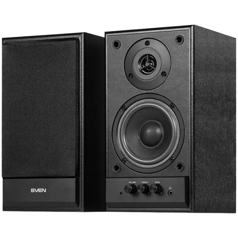 Głośnik multimedialny SVEN SPS-702 (stereo, 40 W, 40 Hz–22 Hz, czarna skóra)