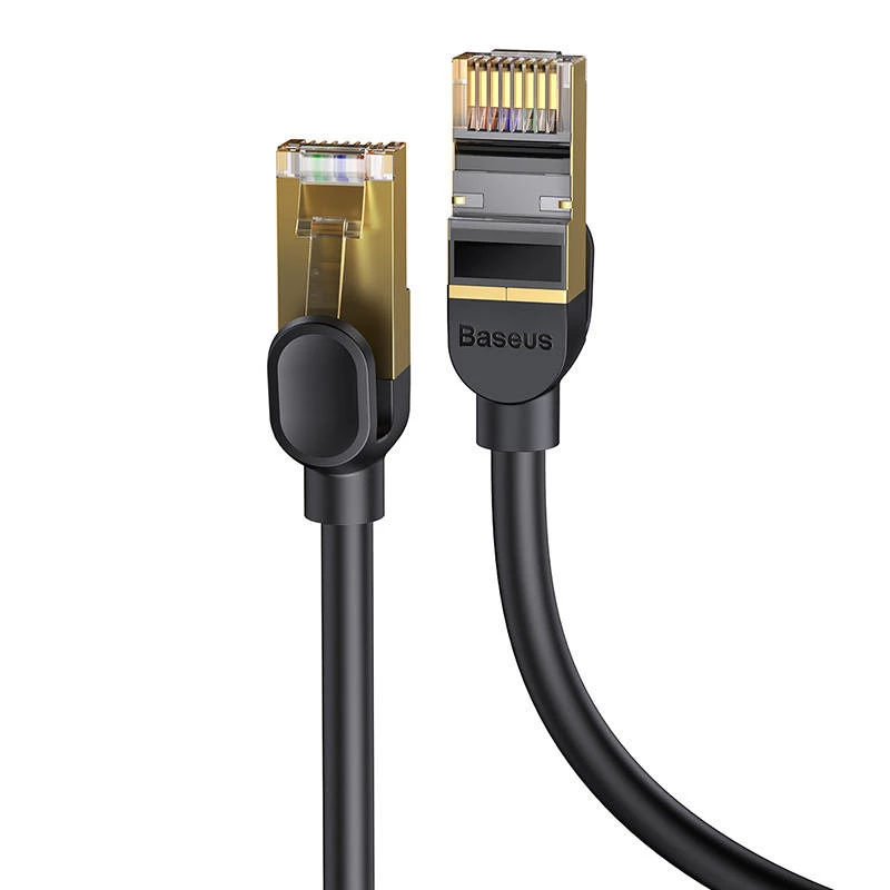 Kabel sieciowy Baseus Ethernet RJ45, 10 Gb/s, 1 m (czarny)