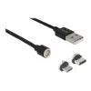 Kabel USB DeLOCK 85723 USB 2.0 1,1 m USB A USB C/Micro-USB B Czarny